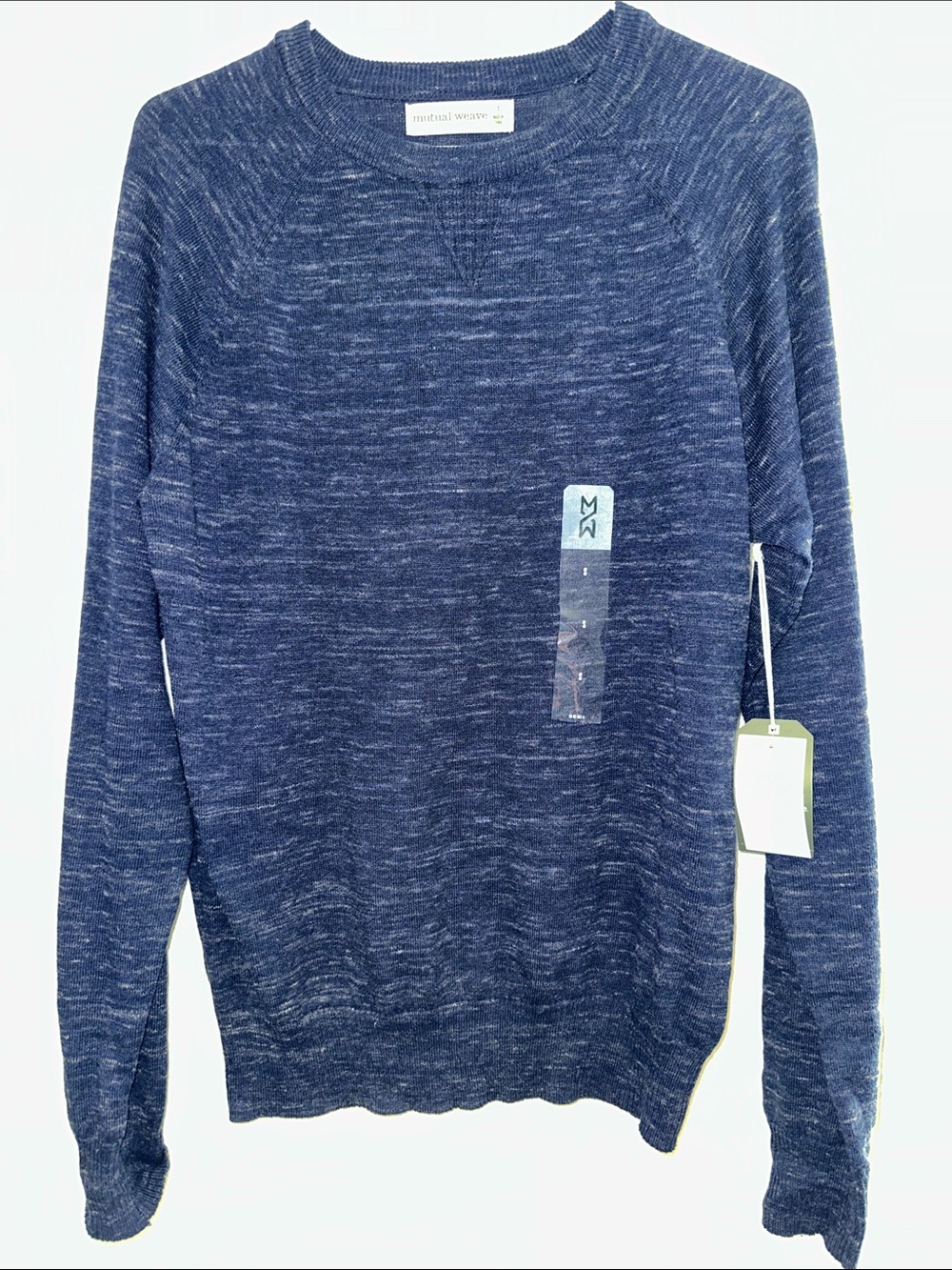 Men’s Mutual  Weave,Navy Marled Crewneck Sweater